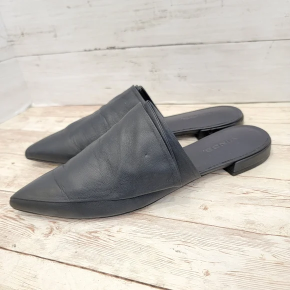 Vince black mules discount